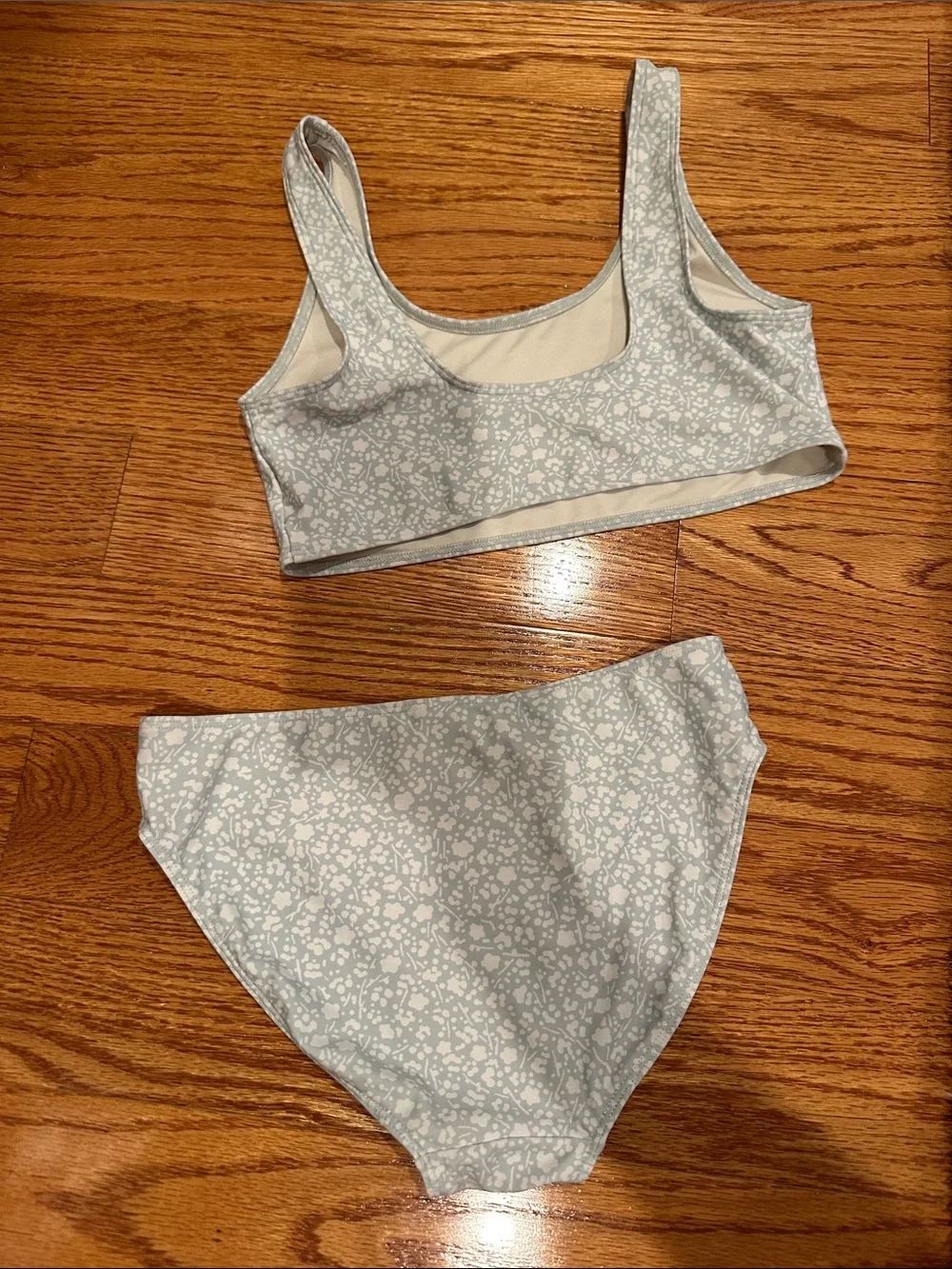 Melrose and Market Light Blue Floral Tankini Bikini Set for Kids